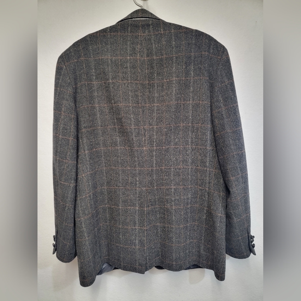 Vintage Foreman And Clark Mens 46L 50% Camal 50% Wool Suit Jacket/Blazer - Picture 9 of 11